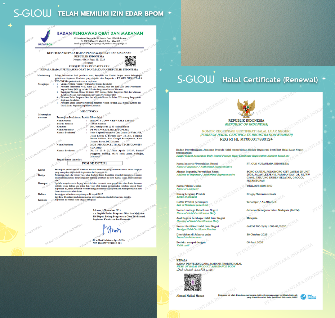 Sertifikasi BPOM dan Halal S-Glow